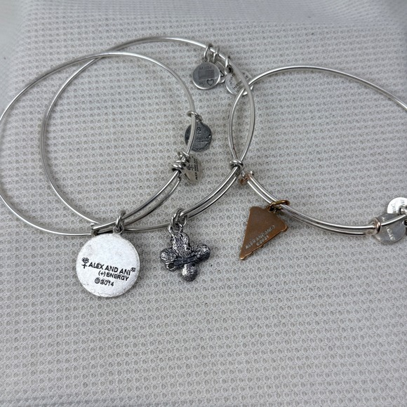 Lot of 7 Alex and Ani Charm Bangle Bracelet Bundle - Picture 10 of 10